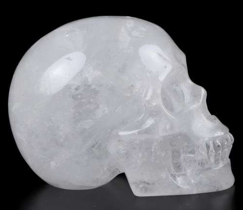 Rock Quartz Carved Crystal Skull