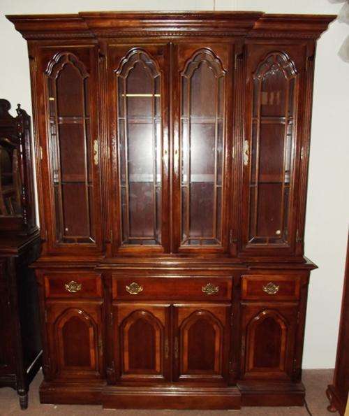 1960's WALNUT BOOKCASE/ DISPLAY DRESSER