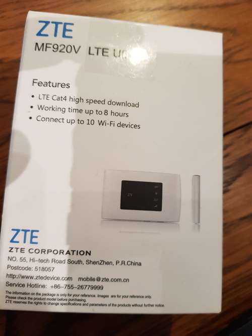 ZTE MF 920 LTE HIGHSPEED ROUTER