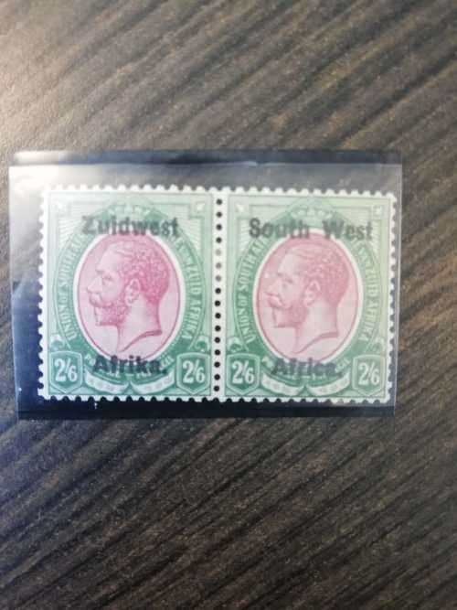 Kings HEad - South West Africa - 2s6, Pair - Mint Condition