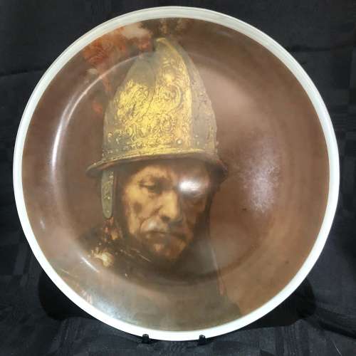 Plate display Man with the golden helmet
