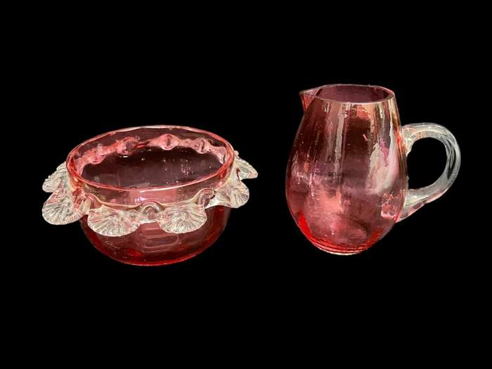 Creamer sugar basin glass