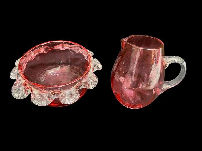 Creamer sugar basin glass