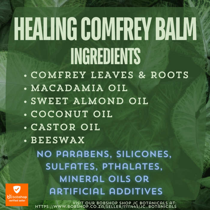 All Natural Healing Comfrey & Castor Oil Balm Set of Two 50g & 12g Perfect For Your First Aid Kit