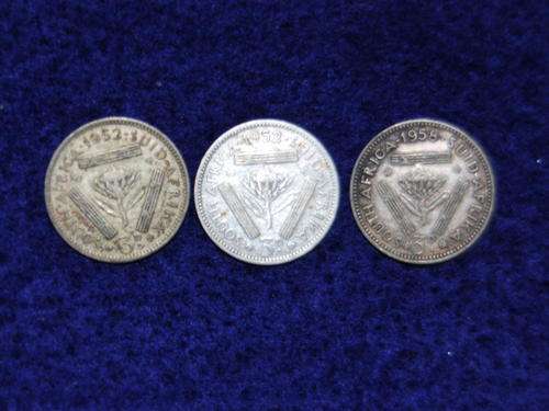 Union of SA - 3 x (3d) Tickey (lot)