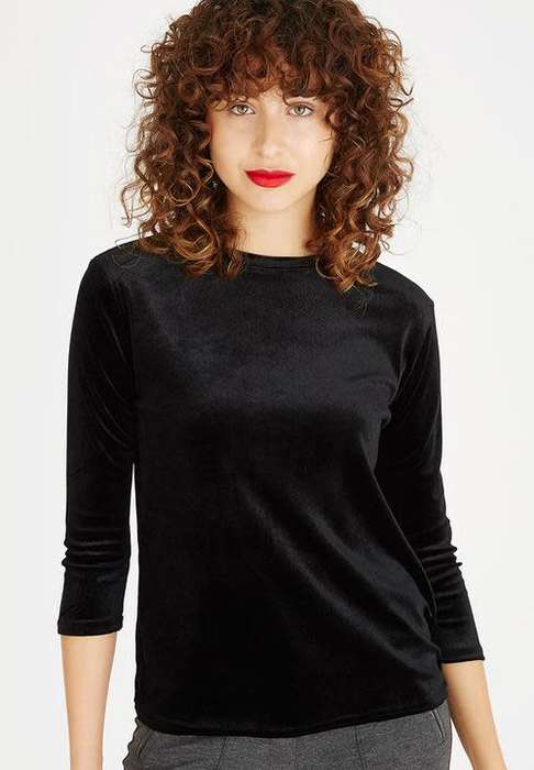 Black velvet top