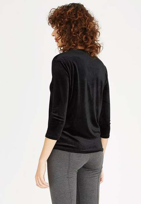 Black velvet top