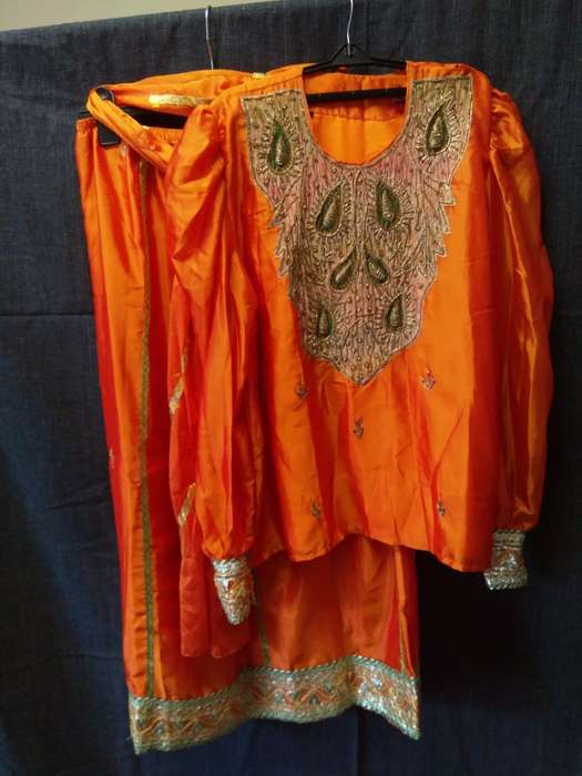 Lehenga set Orange Gold