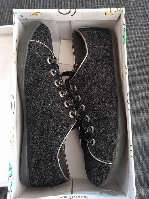 Black glitter sneakers