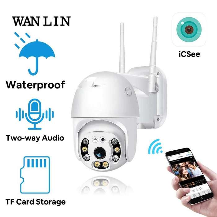 Smart Outdoor Wifi surveillance Camera 1080HD with motion tracking Pan/Tilt