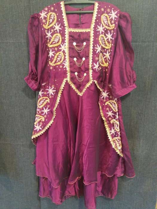 Rich plum waistcoat style women`s dress set