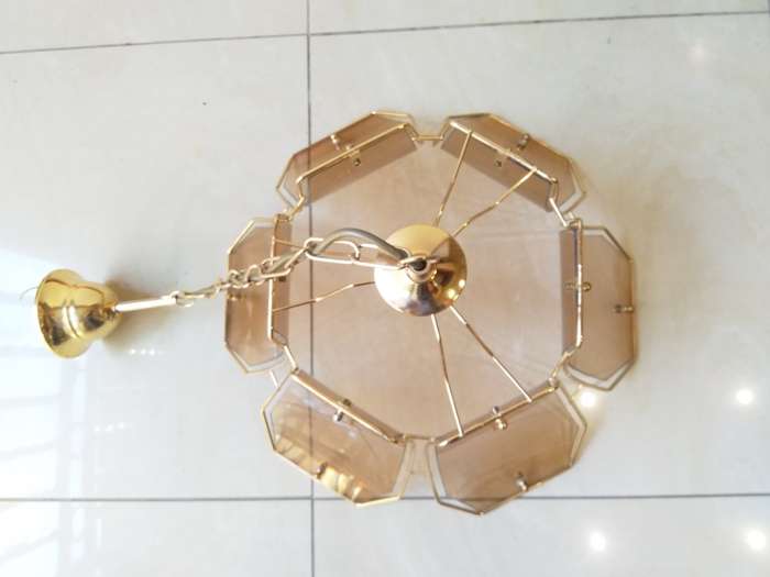 Vintage pendant light fitting and 2 wall lights