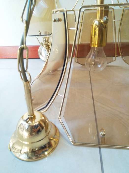 Vintage pendant light fitting and 2 wall lights