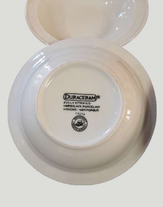 White cereal bowls - DuraCeram vitrified porcelain
