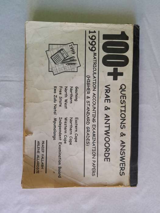 Accounting Grade 12 past papers with answers Real Results, 100 +, Blue book series