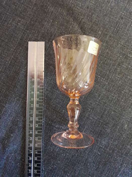 Vintage Luminarc Rosaline Pink Swirl glasses mixed set 1970s