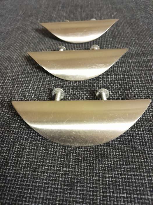 Silver chrome door handles x 3