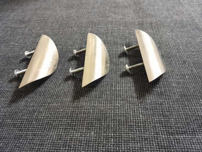 Silver chrome door handles x 3
