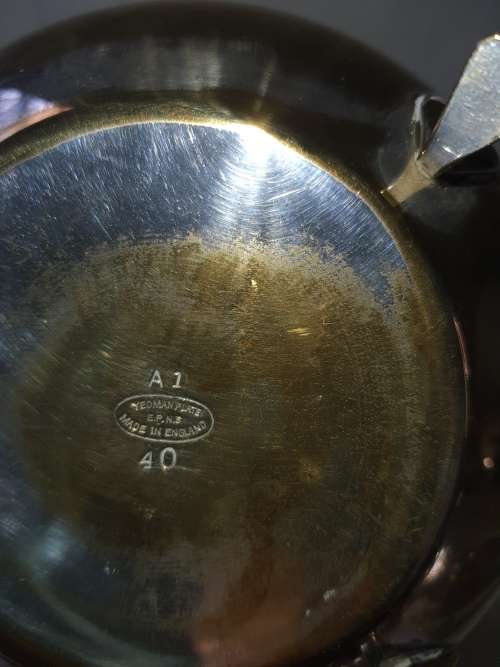 A VINTAGE TEA SET EPNS SOLD AS IS NO TRAY