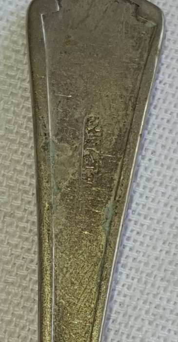 A DOZEN ANTIQUE DESERT FORKS SOLD AS IS