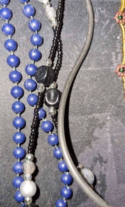 A VINTAGE JOBLOT FASHION AND ETHNIC BEADED COSTUME NECKLACES SOLD AS IS
