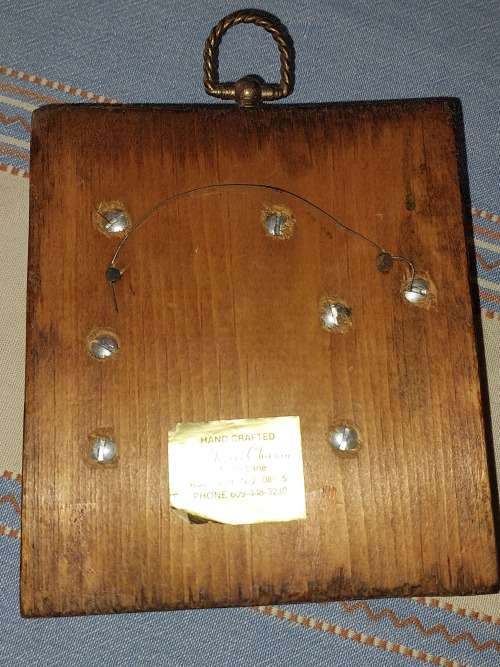 A HAND MADE WOODEN JUDAICA SOLD AS IS