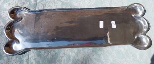 A VINTAGE ART DECOR EXTRA LARGE ALUMINUM ALLOY CAROL BOYES STYLE SERVING PLATTER