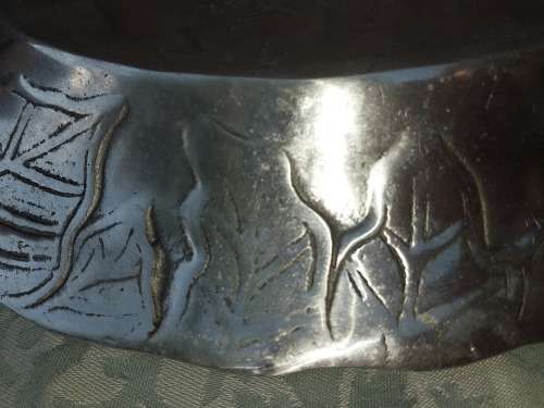 A VINTAGE OVAL ALUMINUM ALLOY HEAVY DUTY PLATER