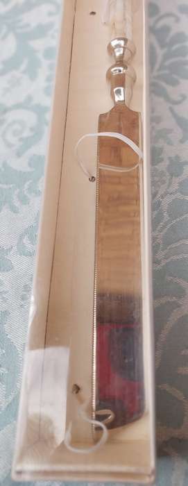 TWO ART DECOR KITCHENALIA , HAND MADE IN INDIA A BREAD KNIFE AND A CHEESE CUTTER SOLD AS IS