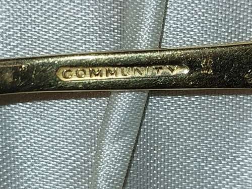 A VINTAGE FRUIT SPOONS COMMUNITY G/P IN A LEATHER-BOUND CASE