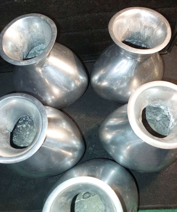 ART DECOR ALUMINUM ALLOY CAROL BOYES STYLE VASES