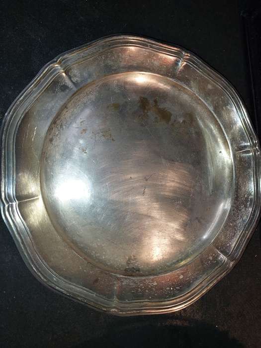 TWO VINTAGE EPNS  SERVING TRAYS SOLD AS IS