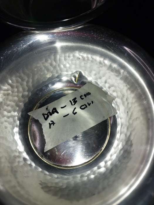 A SET OF 4 SILVER-PLATED ON BRONZE SERVING BOWLS MADE IN SWEDEN