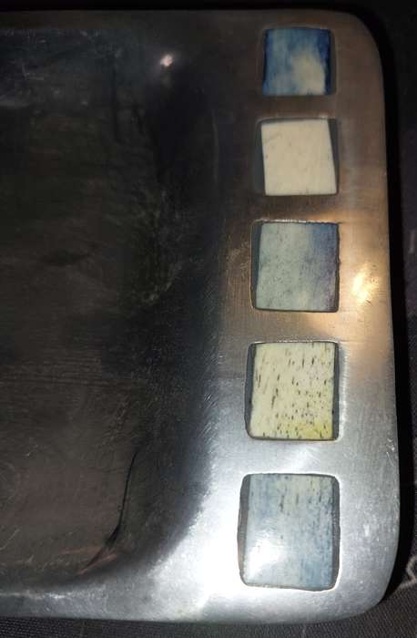 A PAIR ART DECOR RECTANGULAR SERVING TRAYS