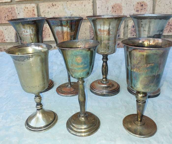 A COLLECTION OF SILVER PLATED JUDAICA FLUTES