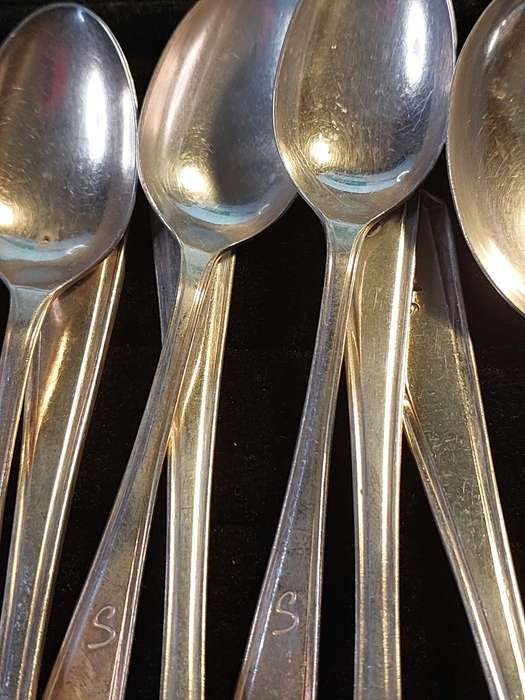 A VINTAGE 21-PIECE INSIGNIA PLATE STAINLESS STEEL CUTLERY COLLECTION
