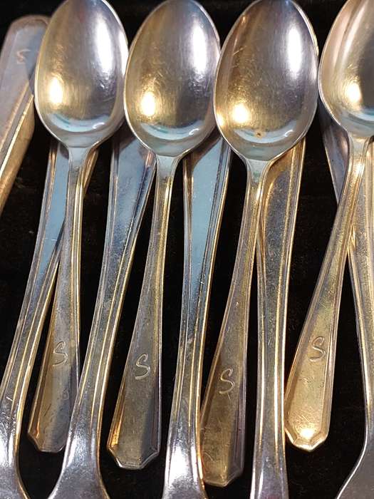 A VINTAGE 21-PIECE INSIGNIA PLATE STAINLESS STEEL CUTLERY COLLECTION