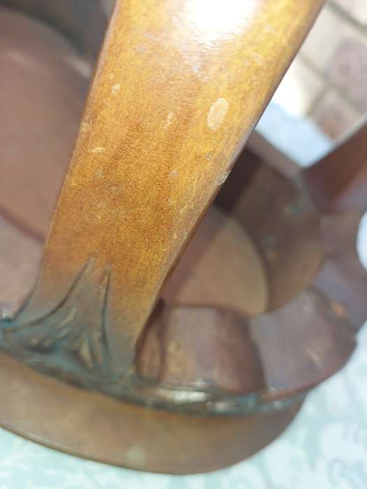AN ANTIQUE PAIR OF KIDNEY-SHAPED BALL N CLAW-LEGGED OCCASIONAL TABLES