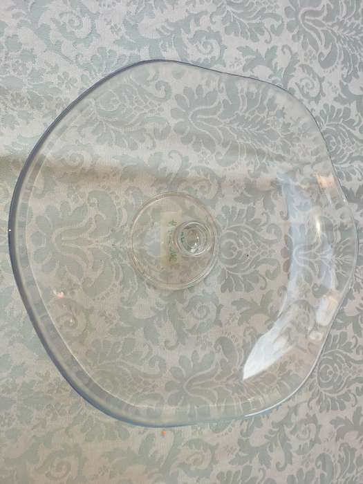 AN ART DECOR GLASS CAKE STAND