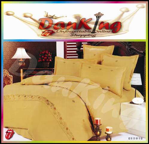 6 Piece Cotton Blend Bed Linen - Queen Size - Beautifull Cream Duvet Set