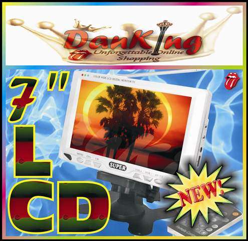 Super 7" Digital LCD Mini TV with Wide View Angle