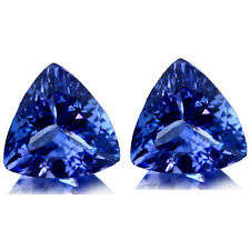 AA Grade Tanzanite Trillion Pair 1.25ct  5mm
