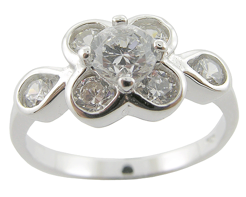 MAKE A STAYEMENT! 925 Sterling Silver White CZ Ring  THIS IS A ABSOLUTELY BEAUTIFUL RING!!!