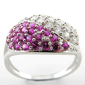 NEW STOCK.THIS IS A ABSOLUTELY BEAUTIFUL RING 925 Sterling Silver White CZ and Ruby Ring New