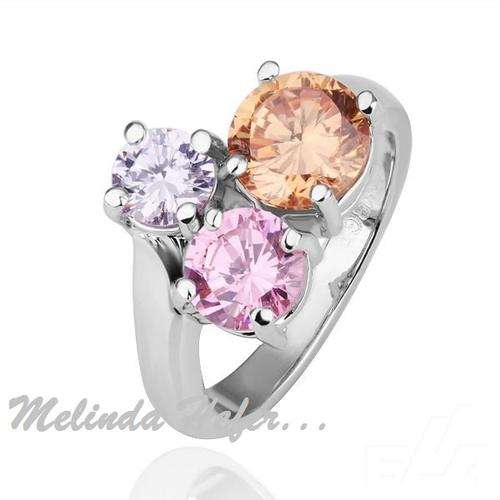 WoW!Absolutely Beautiful! PASTEL COLOR ZIRCON &RHINESTONE RING. JUST LOOK AT THIS RING... IMPRESSIVE