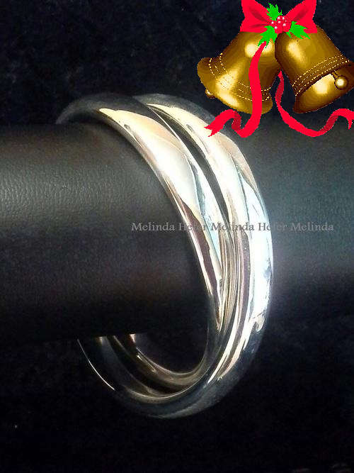 10mm WIDE SILVER BANGLES SET OF 2. 925 silver stamped Bangles! NEVER BEFORE FOR R1-00!!!!