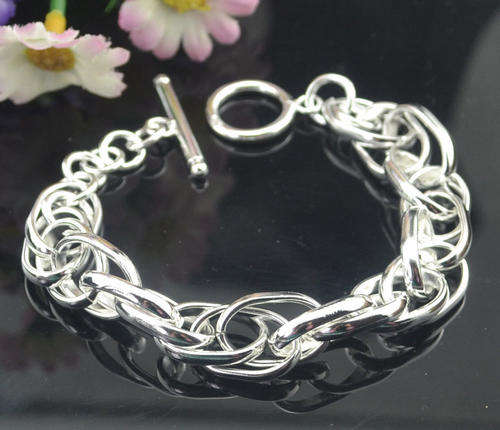 SPECIAL GIFT!! IMPRESSIVE SILVER BRACELET! 925 SILVER STAMP. ADD - NECKLACE/EARRINGS.