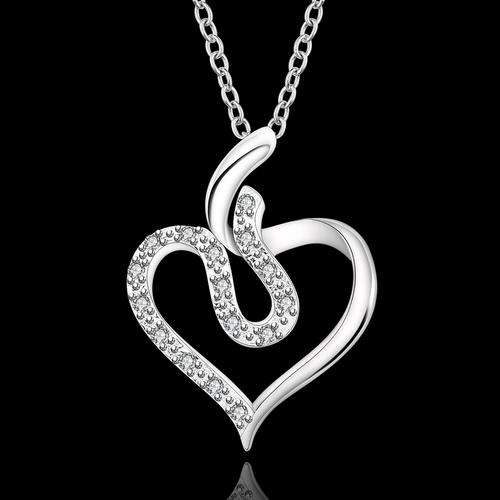 SILVER 925 CRYSTAL HEART NECKLACE - ABSOLUTELY BEAUTIFUL - PERFECT XMAS GIFT!!!!