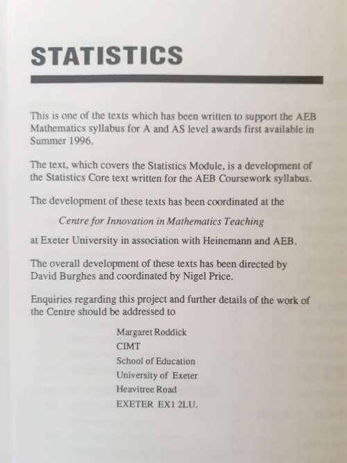 Statistics ~ HEINEMANN