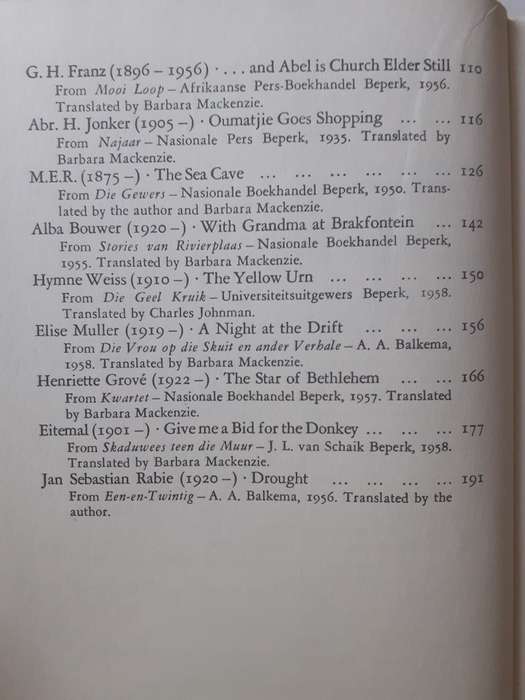 Afrikaans Short Stories ~ edited by Lategan / Smuts / Weiss